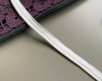 Ivory polyester lip piping cord, 3/8" 1cm wide, Piping trim