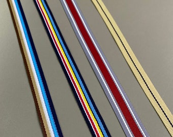 Wąska taśma wykończeniowa z grosgrainu w paski, szerokość 3/8" 1/2" 5/8", wielokolorowa