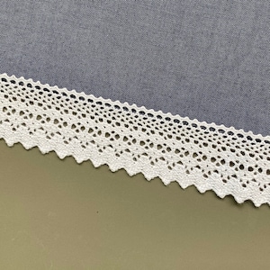 Off white antique geometric scallop cotton cluny lace trim, 1 1/2&quot; (3.8cm) wide, Crochet lace, Edging trim
