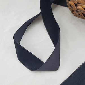 1&quot; Black single sided velvet ribbon