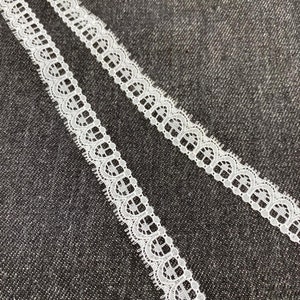 63-179 4 yards Width 0.51 inches lace trim,flowers embroidered lace,floral lace trim for bridal veil,scalloped trim lace