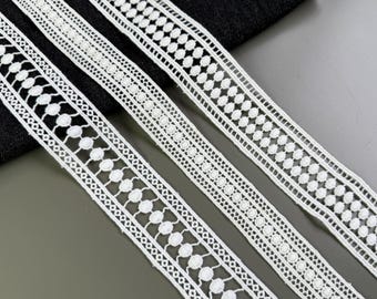 Dot Cotton Insertion Venice Lace Trim, 1