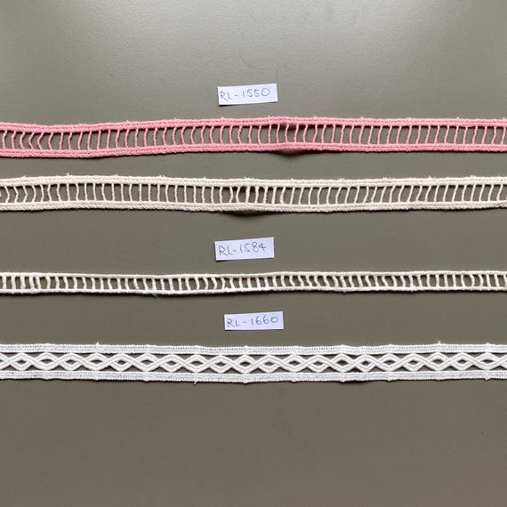 Ladder Cotton Insertion Venice Lace Trim Scraps, 3/8