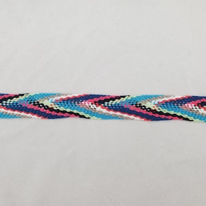 Multicoloured Herringbone Polyester Twill Tape, 2cm wide