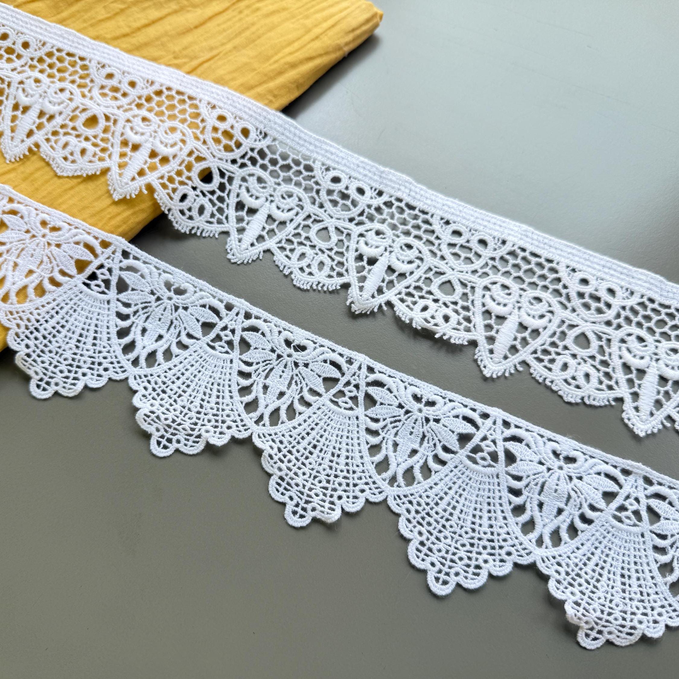 Vintage Scalloped Edge Cotton Venice Lace Trim, 2 3/8