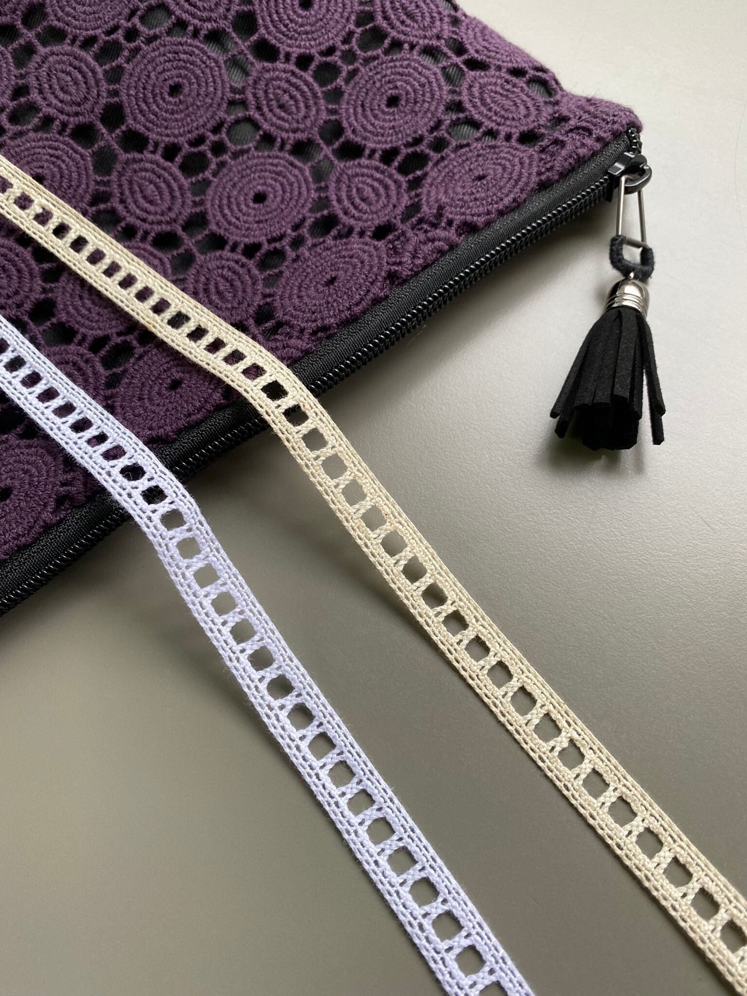 Ladder Cotton Cluny Crochet Lace Trim, 1/2