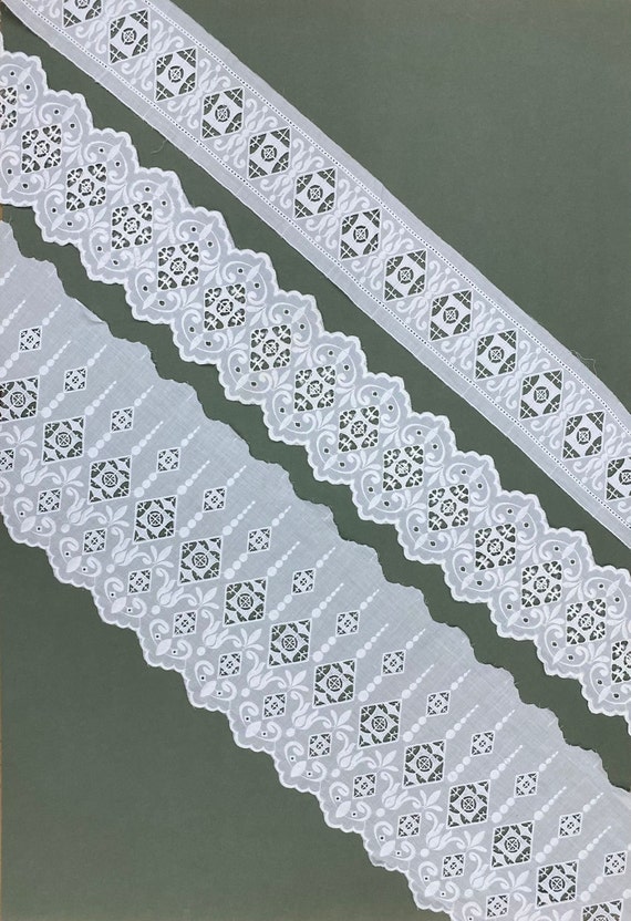 Non-Stretch Lace - Scallop edge - 50mm wide (2) - 2.5 metre