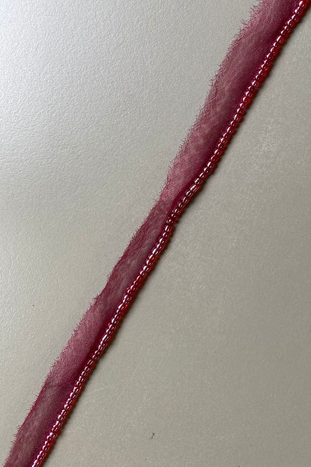 Handmade Beaded Piping Trim, 3/8 0.9cm Wide, Red Etsy