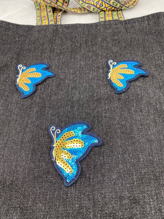 Iron-On Butterfly Sequin Applique/Patch Pack of 2 - Trims By The Yard