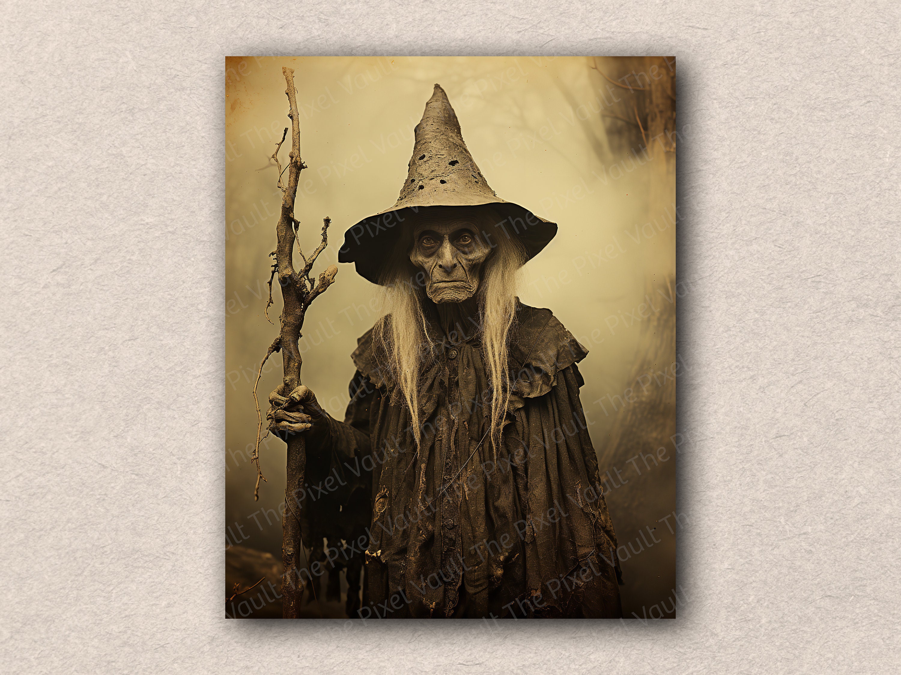 Horror Halloween Clipart  Creepy Old Witch Face PNG