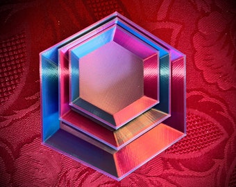 Sechseckiges Brettspiel Gaming Tabletts Tokenhalter stapelbar