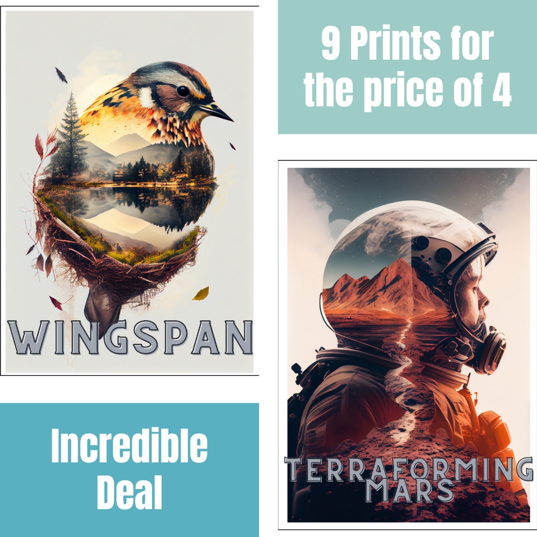 9x Prints Board Game Wall Poster Art Print FULL COLLECTION Multiple ...