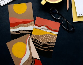 Diarios de viaje pintados a mano / Cuadernos de retiro / Cuadernos A5 / Diarios de ideas personalizados