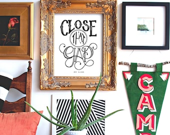 Close That Gap Print / Arte inspirador / Arte mural / Arte de letras / Arte motivacional