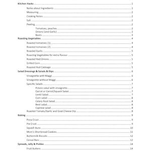 Aunt Laura's Recipes and Techniques Vegetarian  Cookbook - pdf 20 pages