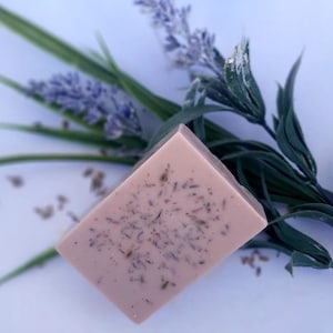 Lavender & Goats Milk Handmade Soap Bar - rectangle