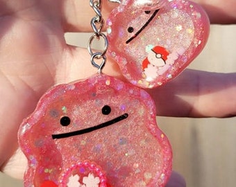 Custom pair of amorphous blob Shaker Keychain or Magnets