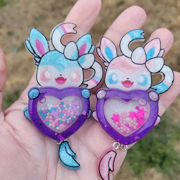 Chaveiro de resina personalizado em formato de raposa fada | Ímã | Carretel para crachás