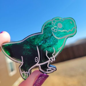 Custom Resin Dinosaur Keychain | T-Rex | Tyrannosaurus Rex | Velociraptor