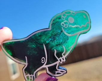 Custom Resin Dinosaur Keychain | T-Rex | Tyrannosaurus Rex | Velociraptor