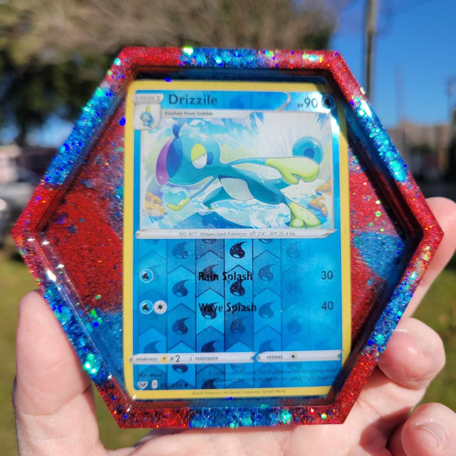 pokemon card resin coasters Handmade Pokemon Card Resin Coaster | Water & Ice Type