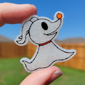 Zero Ghost Dog Resin Keychain or pair of Dangle Earrings
