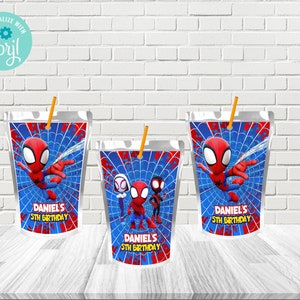Spidey and his Amazing Friends Caprisun Label, Spidey and his Amazing Friends Juice Label/ Editable Digital File/ Spidey Party