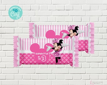 Rosa Mini Maus Reis Krispies Wrapper, Digitale Datei