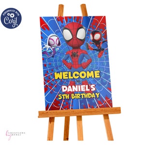 Spidey and his Amazing Friends Birthday Bundle/ Editable Files/ 14 files