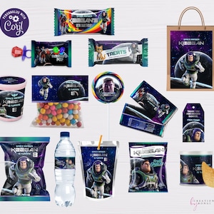 Light year Chip Bags/ Space Ranger Birthday Bundle/ Editable Files/ Buzz Lightyear/ 14 files
