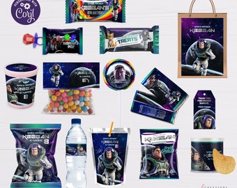 Light year Chip Bags/ Space Ranger Birthday Bundle/ Editable Files/ Buzz Lightyear/ 14 files