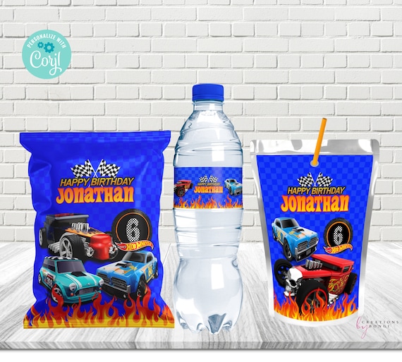 Hot Wheels Chip Bag/hot Wheels Caprisun Label/ Hot Wheels Water Bottle  Labels/ Hot Wheels Birthday Bundle 