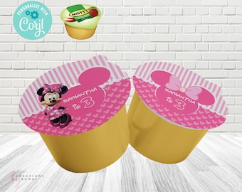 Minnie Mouse Apple Sauce Label