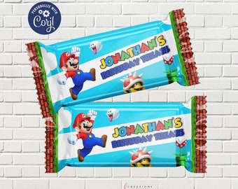 Super Mario Rice Krispies Treat wrapper/Mario Rice Krispies Treats/Editable File/ Digital Download/Editable