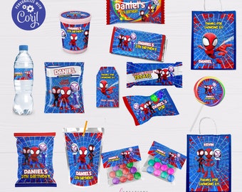 Spidey and his Amazing Friends Birthday Bundle/ Editable Files/ 14 files