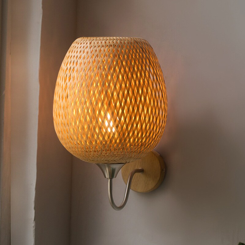 Bamboo Wall Sconce,Mushroom Lamp,Bamboo 