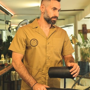 OldSchool Barber Smock Beige by Ergostyl
