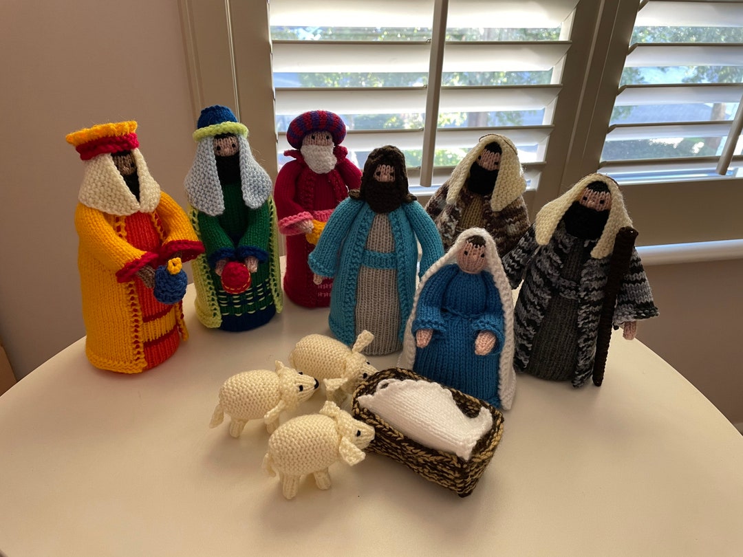 Knitted Nativity Scene Etsy UK