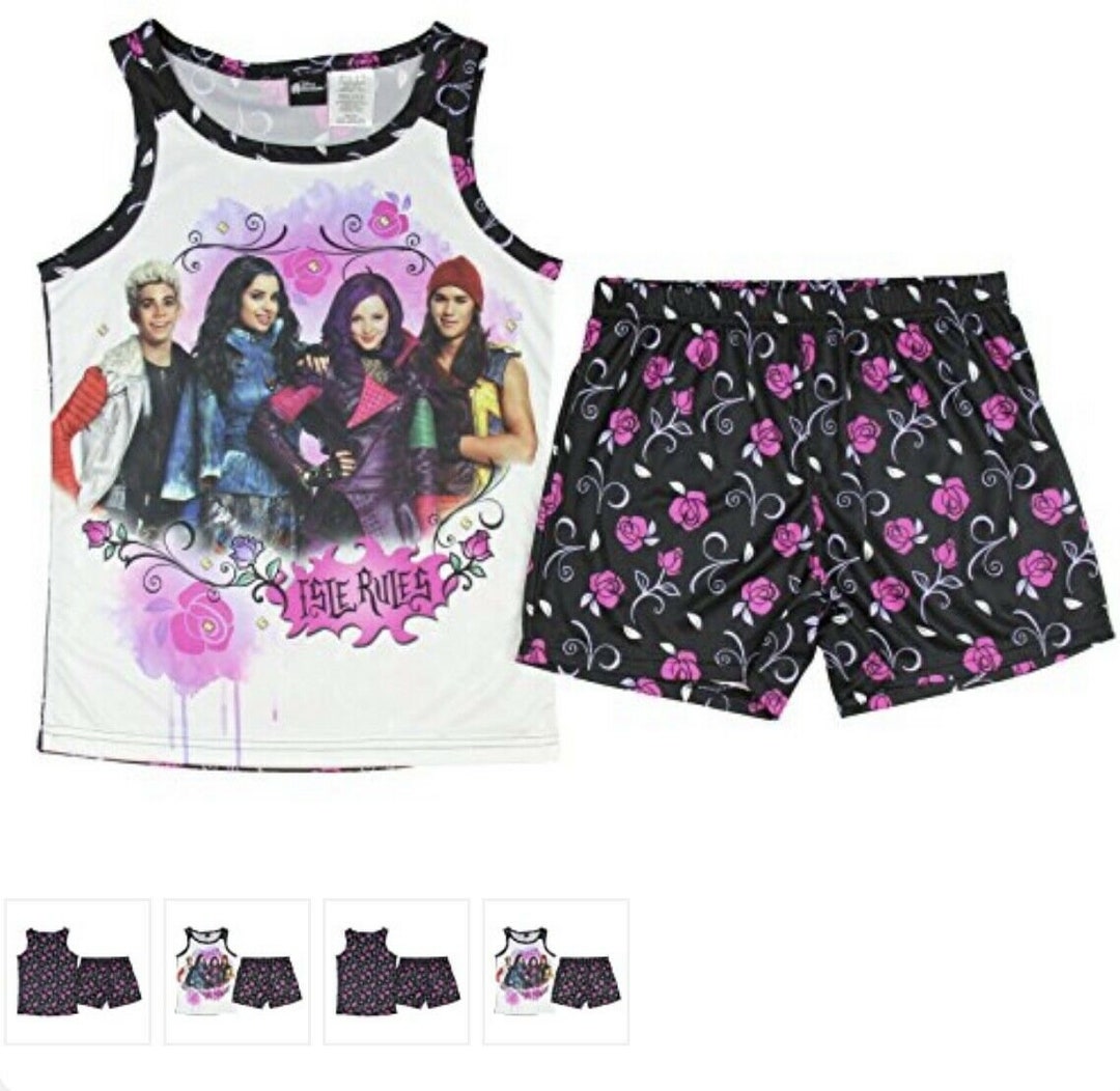 Girls Pajama Set Disney s Descendants Isle Rules Pajama Set Etsy