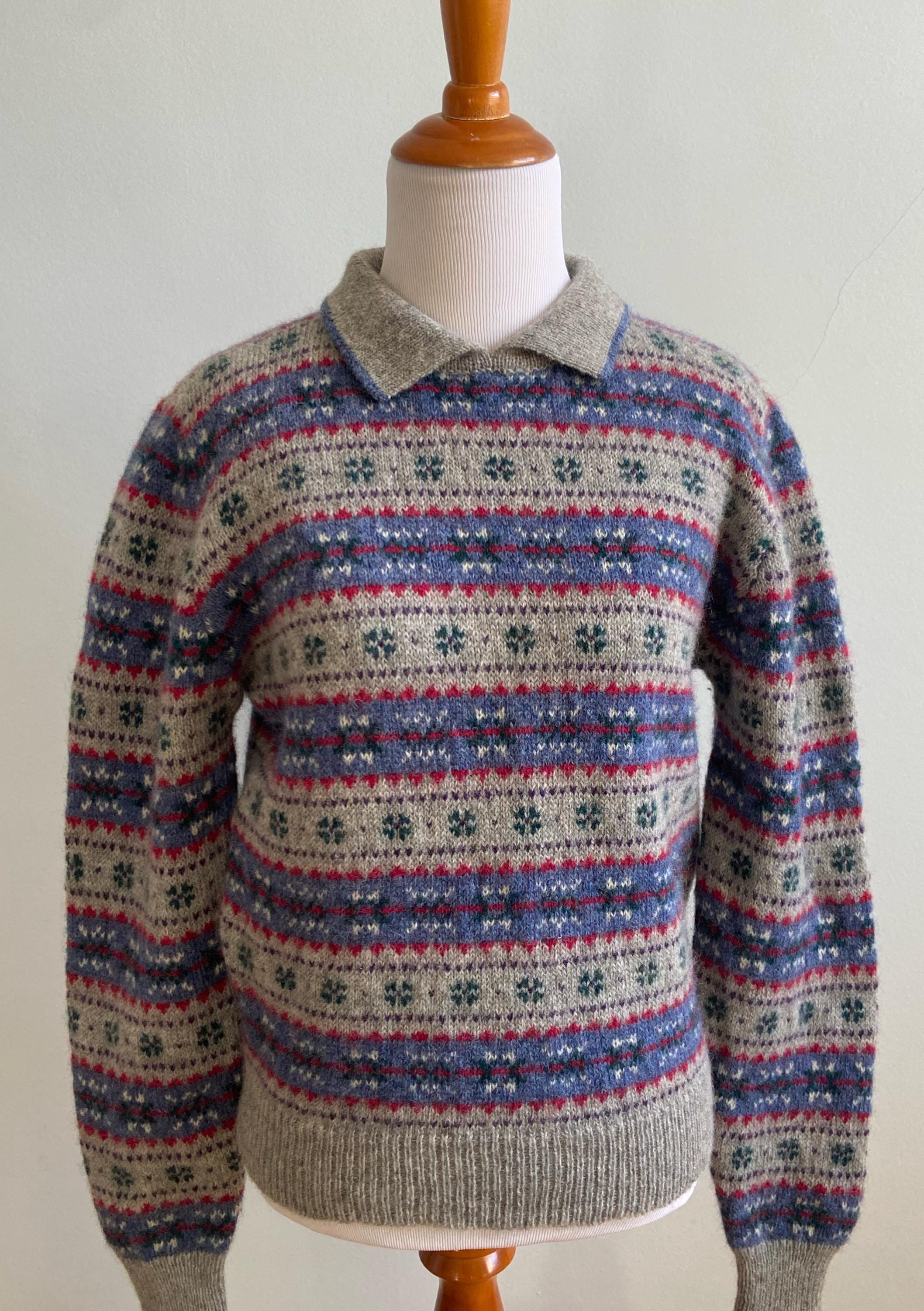 Scottish Fair Isle Cardigan - Etsy Scottish Fair Isle Cardigan - Etsy