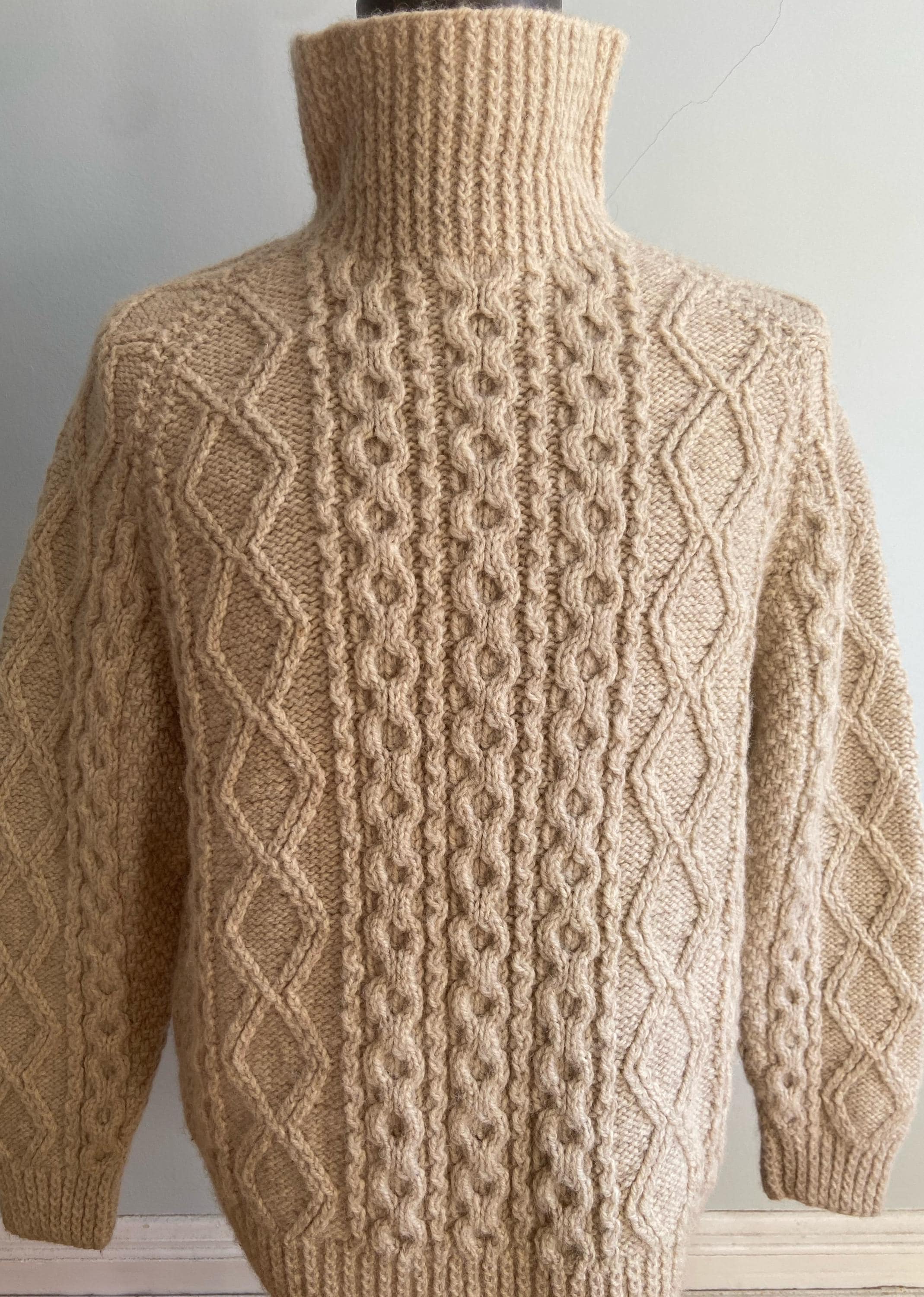 Aran Long Sweater Xl - Etsy