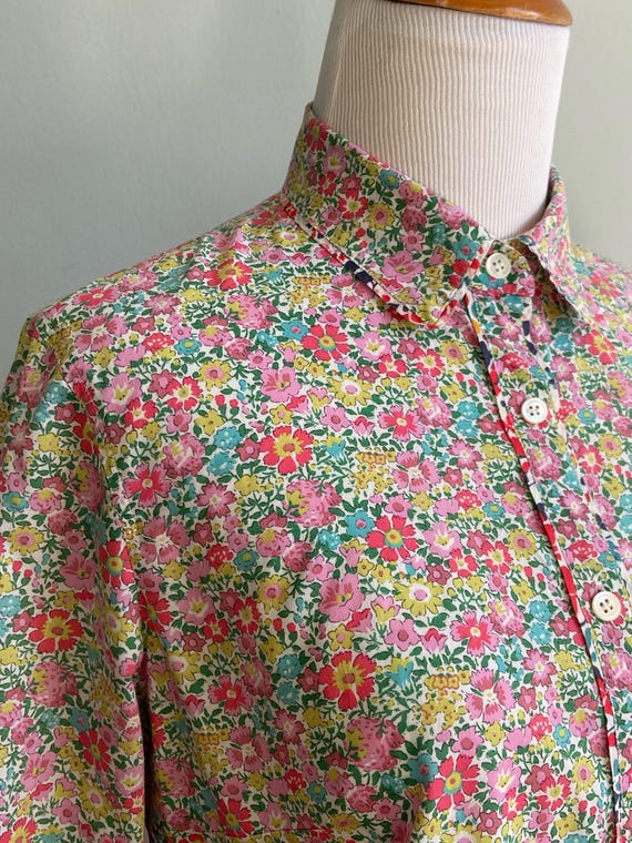 J.Crew, Classic “J. Crew” and Liberty of London” Women’s Tailored Shirt with Contrast Print