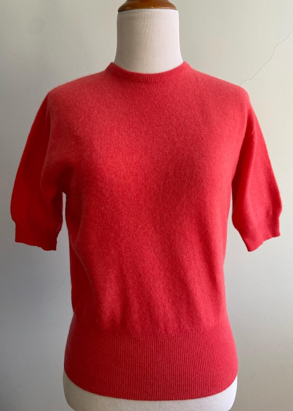 Ballantyne, Vintage 1950’s Women’s “Ballantyne” Geelong Lambswool Short Sleeve Pullover