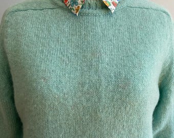 Vintage Women’s “Lands’ End” Shetland Crew Neck Made in Scotland