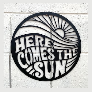 Here Comes the Sun Metal Art Home Decor Boho