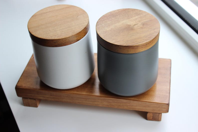 Large wooden kitchen countertop stand bild 8
