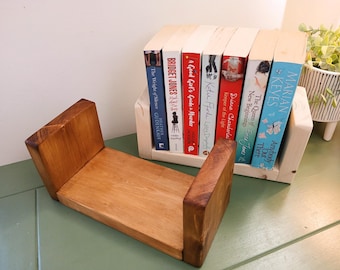Mini wooden bookcase for storing books on a side table or kitchen
