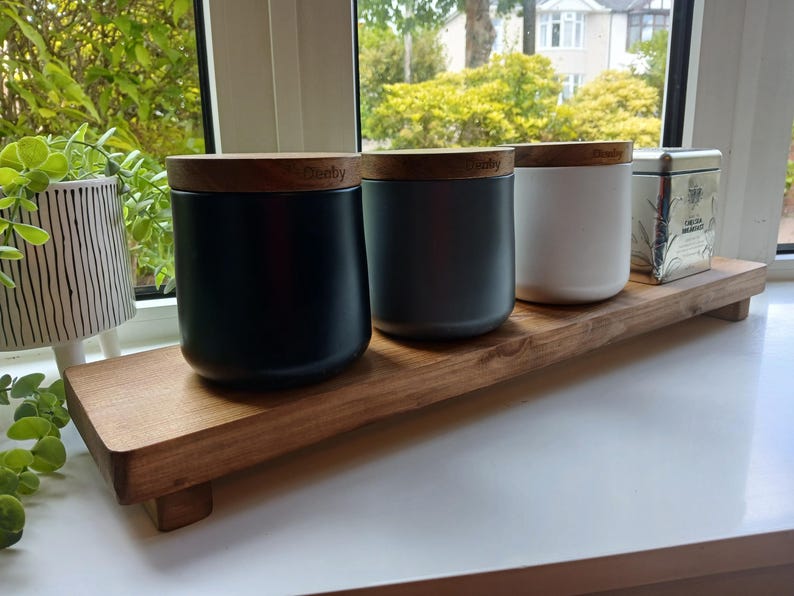 Large wooden kitchen countertop stand bild 14