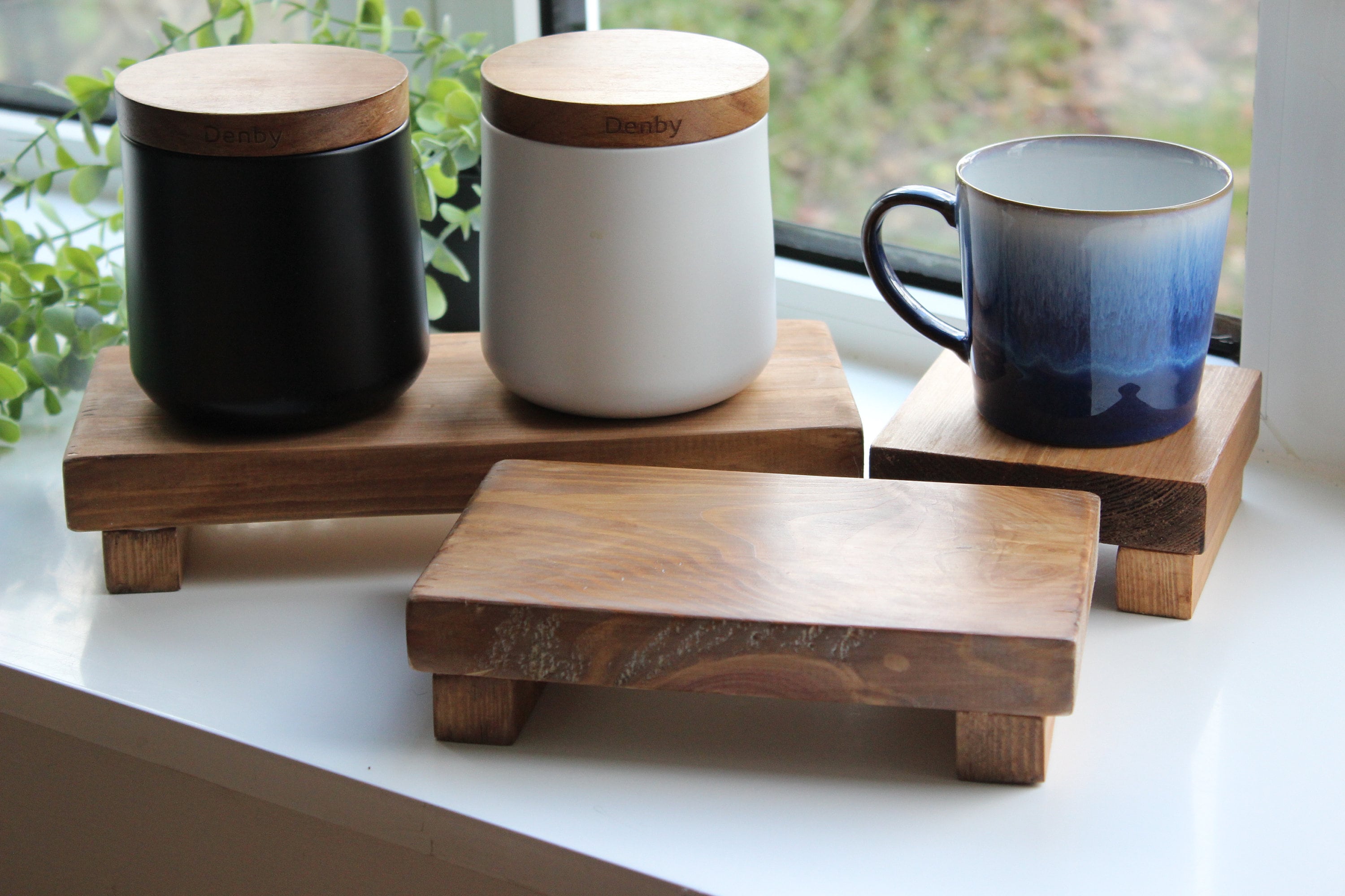Wooden Countertop Tray Wooden Risers Raised Wooden Shelf Etsy UK