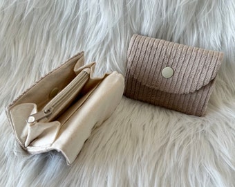 Small purse corduroy beige